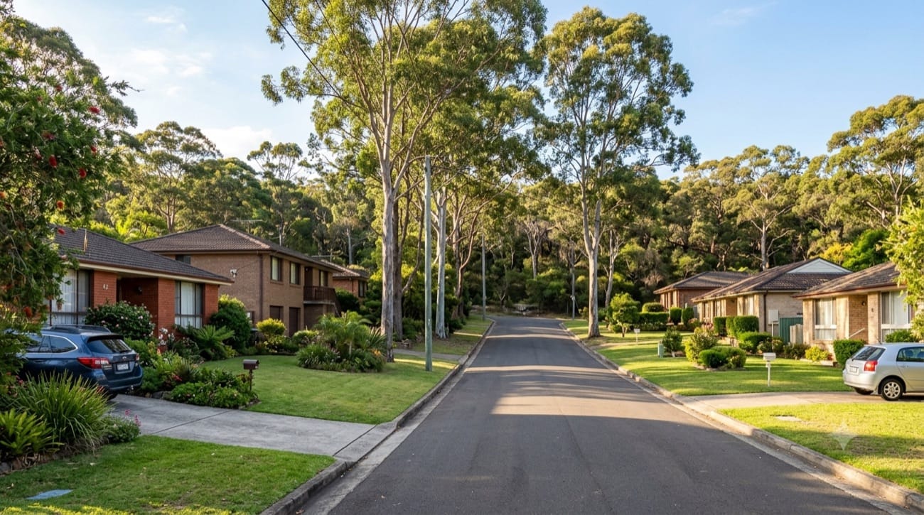 Residential street in Sutherland, the Sutherland Shire, Sydney
